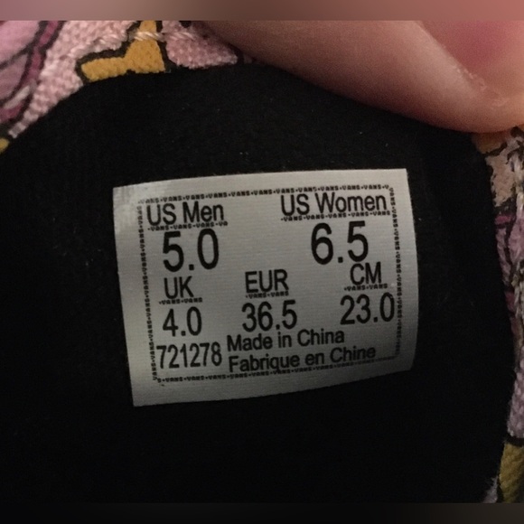 Vans - Unisex Limited Edition Princess Peach Sneakers - Womens 6.5 - Mens 5 - Picture 11 of 11